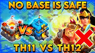 TH11 VS TH12 Attack Strategy Without Heroes  Th11 Vs Th12 Max Attack Strategy Clash of Clans [upl. by Adnohser689]