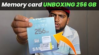 samsung evo plus memory card 256gb unboxing  Samsung memory card unboxing  256gb memory card [upl. by Leone]