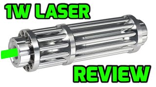 1W 532nm Green Burning Laser Pointer Review [upl. by Nahtad]