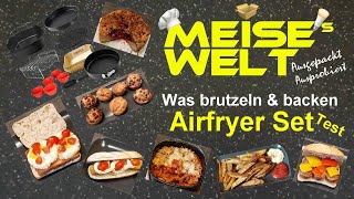 Airfryer Set Test  Was brutzeln amp backen Heißluftfritteusen Zubehör [upl. by Alael]