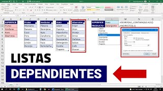 Listas Desplegables Dependientes con Rangos Dinámicos en Excel  Bien Explicado [upl. by Kilian656]