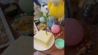 Godson’s first birthday all homemade food and set up by the talented mum 🥰😋 foodie delicious [upl. by Adnicul]