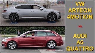 SLIP TEST  haldex vs torsen  VW Arteon vs Audi A6  4Motion vs Quattro  4x4testsonrollers [upl. by Ayian]