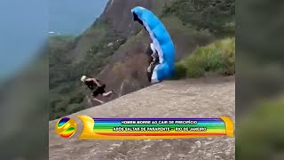 HOMEM MORRE AO CAIR DE PRECIPÍCIO APÓS SALTAR DE PARAPENTE – RIO DE JANEIRO 04 11 24 [upl. by Gnaw]