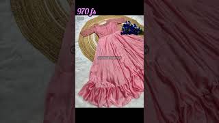 Party Wear Pink colour Gown gown partywear pink trending anarkali newoutfit shortssubscribe [upl. by Akirahc]