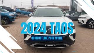 2024 Taos Comfortline Pure White Walkaround  PVW [upl. by Oirromed]