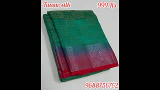 Tussar silk sarees with Blouse offer sale 999 Rs Ship Extraa🔥🔥🔥🎊🎊 [upl. by Eterg]