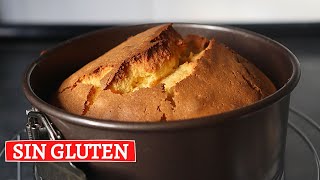 Bizcocho sin gluten sin leche  sin polvo de hornear con 3 INGREDIENTES [upl. by Hayifas]