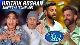 So yeah He is PERFECT Latinos react to Hrithik Roshan singing in Indian Idol Senorita amp More [upl. by Ablasor]