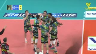 Sir Safety Conad Perugia vs Cucine Lube Civitanova  FIVB  Super Liga  Match Highlights [upl. by Aderb]