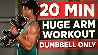 20 MIN DUMBBELL ARMS WORKOUT AT HOME FOLLOW ALONG [upl. by Manlove]