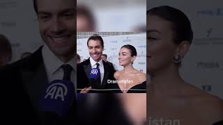 ozge yagiz and burak berkay latest interview in awards 🥳🥰 ozgeyagiz burakberkayakgül [upl. by Oniotna]