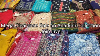 Clearance Sale on Anarkali Kurti  join Live WhatsApp 8072653821 for booking anarkali sale [upl. by Notnirt]