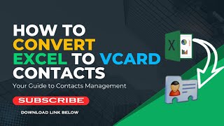 How to Convert Excel to Vcard and how to import Vcard contacts to mobile phone [upl. by Eisnyl]