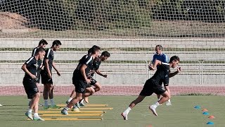 Todo preparado para jugar en Getafe [upl. by Ardnauq]