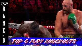 Top 5 Tyson Fury Knockouts  Top Rankd [upl. by Nomrah]