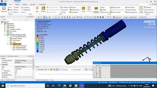 Analysis on Spring Damper  Response Spectrum Analysis In Ansys Workbench  Spring Damper Analysis [upl. by Staley]