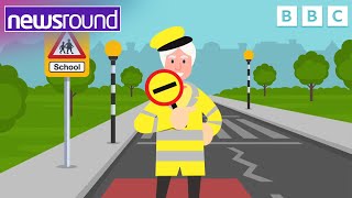 Why are they called lollipop people  Newsround roadsafety [upl. by Ydnih]