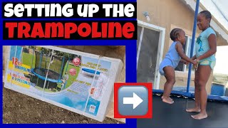 How to set up a 12ft SportsPower trampoline  finally assembled [upl. by Attenad718]