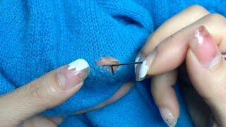 How to Repair Moth Holes in Wool Sweaters [upl. by Ithnan]