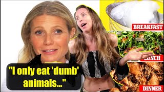 Freelee reacts to Gwyneth Paltrows Food Diaries  Harpers BAZAAR [upl. by Vudimir718]