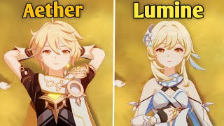 Aether amp Lumine Differences You Never Noticed [upl. by Pellet802]