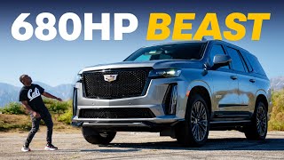 NEW Cadillac Escalade V 680hp Beast TRACK Tested  4K [upl. by Aicirtel454]