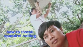 DAY2  PAG INSTALL SPANDREL NG OUTSIDE CEILING  ROOFING DESIGN [upl. by Eelyram]