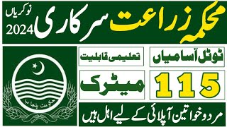 Agriculture department Punjab government jobs 2024 Today all jobs update [upl. by Bondie]