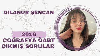 2016 Coğrafya ÖABT Çıkmış Soru Çözümü [upl. by Herrod]