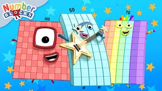 Números Grandes  Conte até 100  Aprenda a contar 123  Numberblocks em português [upl. by Madalyn]