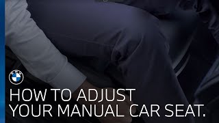 BMW UK  How do I adjust my car seat manual [upl. by Grega]