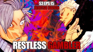 Season 3 Episode 15 Jujutsu Kaisen  Domain Expansion Restless Gambler  Hakari Kinji Vs Charles [upl. by Parthen532]