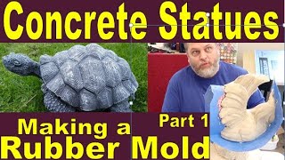 Concrete Statues  Complete Guide to Make Garden Art Part 1  Making the Latex Rubber Mold [upl. by Ainot]