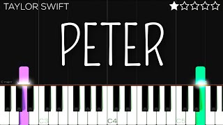 Taylor Swift  Peter  EASY Piano Tutorial [upl. by Rochemont]