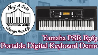 Yamaha PSR 363  Portable Digital KeyboardArranger Demo [upl. by Egrog]