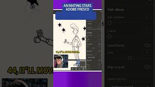 Add animation to sketches FAST in Adobe Fresco shorts AdobeFresco [upl. by Ahsirkal141]