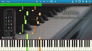 NOKIA 5800 XPRESSMUSIC RINGTONES IN SYNTHESIA  Piano Tutorial [upl. by Ck]