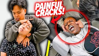 THE MOST PAINFUL BACK CRACKS COMPILATION 😱  Chiropractic Adjustment Shorts Dr Tubio [upl. by Dusty]