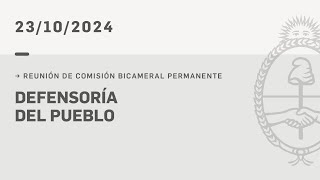 BICAMERAL PERMANENTE DEFENSORÍA DEL PUEBLO 231024 [upl. by Ubald614]