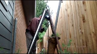 DIY Post Puller made with a chain hoist  remove metal or wood fence post wo digging [upl. by Materse]