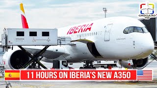 TRIP REPORT  11h in Premium Economy Worth It  IBERIA Airbus A350  Madrid to Los Angeles [upl. by Winzler689]