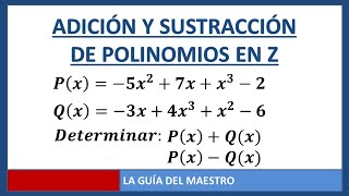 Adicion y sustraccion de polinomios en Z [upl. by Del]