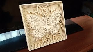 Scroll saw butterfly  layered ornament project [upl. by Kciderf]