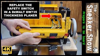 Replace the safety switch in a DeWalt DW735 thickness planer [upl. by Iaverne]