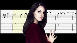 Lana Del Rey  Yosemite Guitar Tutorial Tabs With Sheets [upl. by Ydnic]