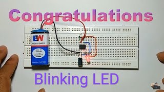 LED Flasher  Blinking LED Circuit using IC 555 Timer By Manmohan Pal [upl. by Bonnice471]