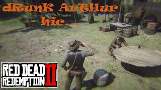 Greet  Greet  Antagonize  Drunk Arthur vs The Gang  RDR2 [upl. by Naiva]