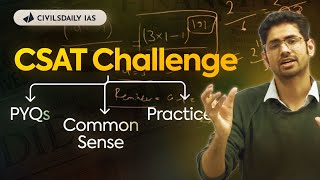 How to use common sense amp PYQbased practice for 100 in UPSC CSAT dineshsir [upl. by Minetta]