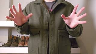 Warmest 24oz Wool jacket Filson Mackinaw Wool Work Jacket Unboxing [upl. by Dubois]